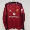 1longfan Manchester United 25/26 HOME MANCHE LONGUE FAN VERSION