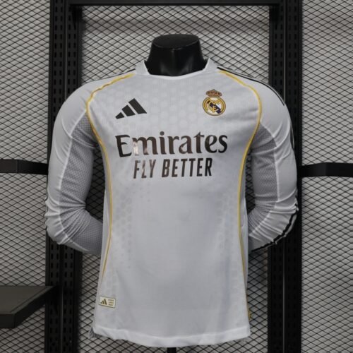 2LONGPLAYEUR Real Madrid 25/26 HOME MANCHE LONGUE PLAYER VERSION