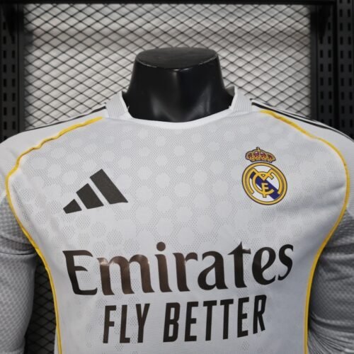 3LONGPLAYEUR Real Madrid 25/26 HOME MANCHE LONGUE PLAYER VERSION
