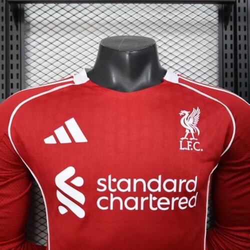 2LONGPLAYEUR Liverpool 25/26 HOME MANCHE LONGUE PLAYER VERSION